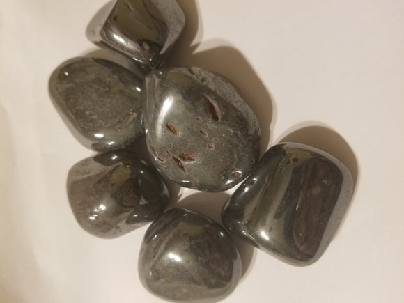 Hematite Tumbled Stone - Large, Natural Stone - Phiyani Rue