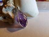 Wire Wrapped Amethyst Point Pendant, Natural Pendant - Phiyani Rue