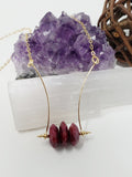 Flicka Ruby Rondel Necklace - 14K Gold, Natural Necklace - Phiyani Rue