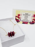 Flicka Ruby Rondel Necklace - 14K Gold, Natural Necklace - Phiyani Rue