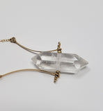 Crystal Quartz Necklace - 14K Gold, Natural Necklace - Phiyani Rue