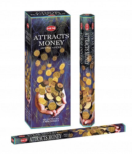 Attracts Money Incense (HEM) 1 Pack, Incense - Phiyani Rue