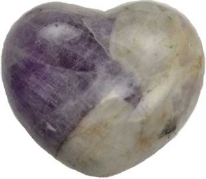 Chevron Amethyst Heart Stone, Natural Stone - Phiyani Rue