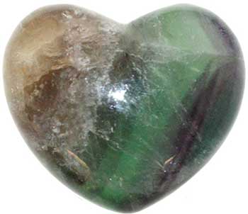 Fluorite Heart Stone, Natural Stone - Phiyani Rue