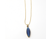 Bleu Drop Druzy Necklace, Natural Necklace - Phiyani Rue