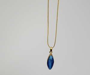 Bleu Drop Druzy Necklace, Natural Necklace - Phiyani Rue