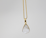 Snow Druzy Necklace-  22K Gold, Natural Necklace - Phiyani Rue
