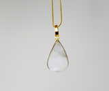 Snow Druzy Necklace-  22K Gold, Natural Necklace - Phiyani Rue