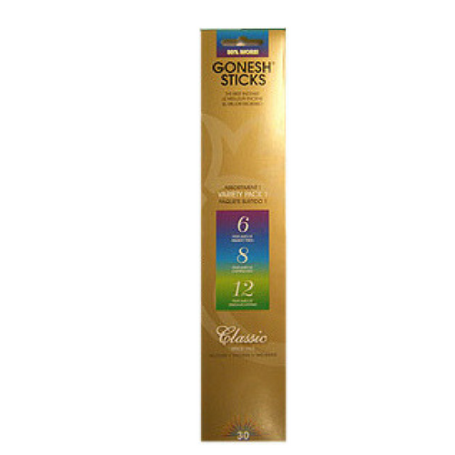 Gonesh Variety Pack 6,8,12 Incense (Classic Collection), Incense - Phiyani Rue