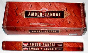 Amber Sandal Incense (HEM) 1 Pack, Incense - Phiyani Rue