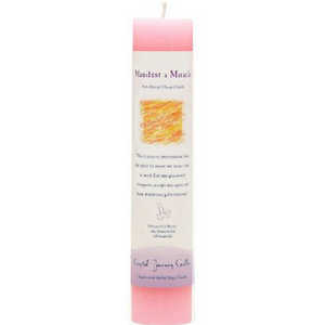 Manifest a Miracle - Reiki Charged Pillars, Candle - Phiyani Rue