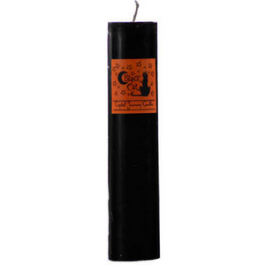Black Cat - Herbal Pillar Candle, Candle - Phiyani Rue