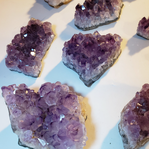 Amethyst Cluster with Iron Inclusions– Elysian Crystal Co