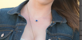 Lapis Lazuli Bezel Necklace, Natural Necklace - Phiyani Rue