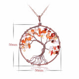 Tree Of Life Copper Pendant Necklace (Natural Stone), Natural Necklace - Phiyani Rue