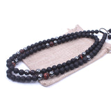 Tri-Color Onyx & Hematite Beaded necklace for Men, Chain - Phiyani Rue