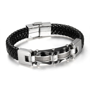 Link Stainless Steel Braided Bracelet for Men, Men's Bracelets - Phiyani Rue