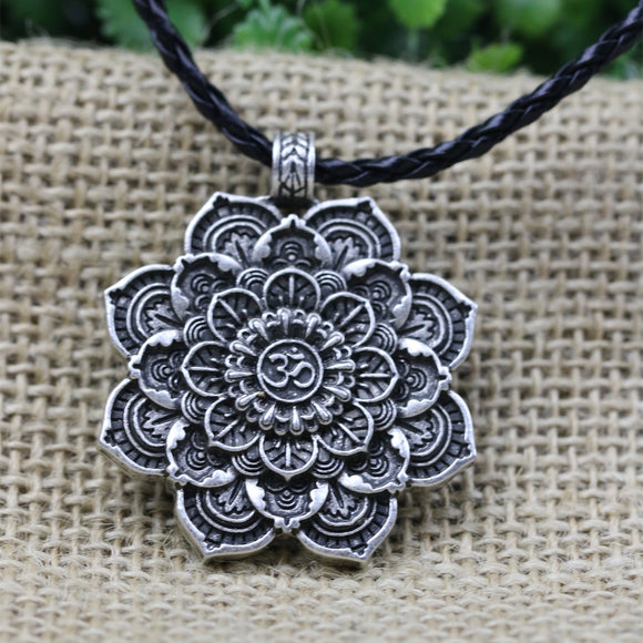 Tibetan Mandala Necklace, Symbolic Necklace - Phiyani Rue