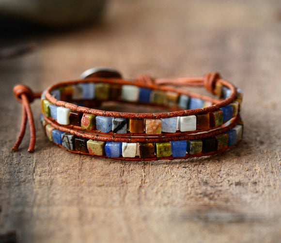 Tribal Larian Wrap Bracelet, Natural Bracelet - Phiyani Rue