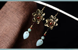Ancient Flower Dangle Earrings, Natural Earrings - Phiyani Rue