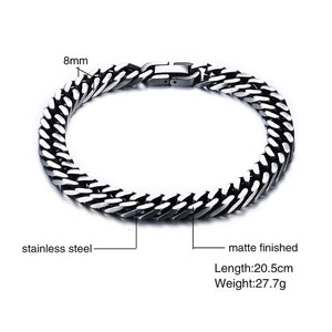 Steel Chain Link Bracelet for Men, Men's Bracelet - Phiyani Rue