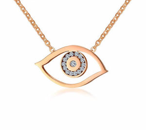 Evil Eye Choker Necklace (Rose Gold & Gold), Necklace - Phiyani Rue