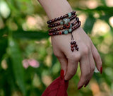 Bria Jasper Wrap Mala necklace/bracelet, Natural Necklace Mala - Phiyani Rue