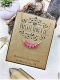 Aurora Pink Sapphire Necklace - 14K Gold, Natural Necklace - Phiyani Rue