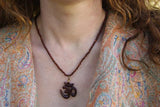Rosewood Om Necklace, Symbolic Necklace - Phiyani Rue